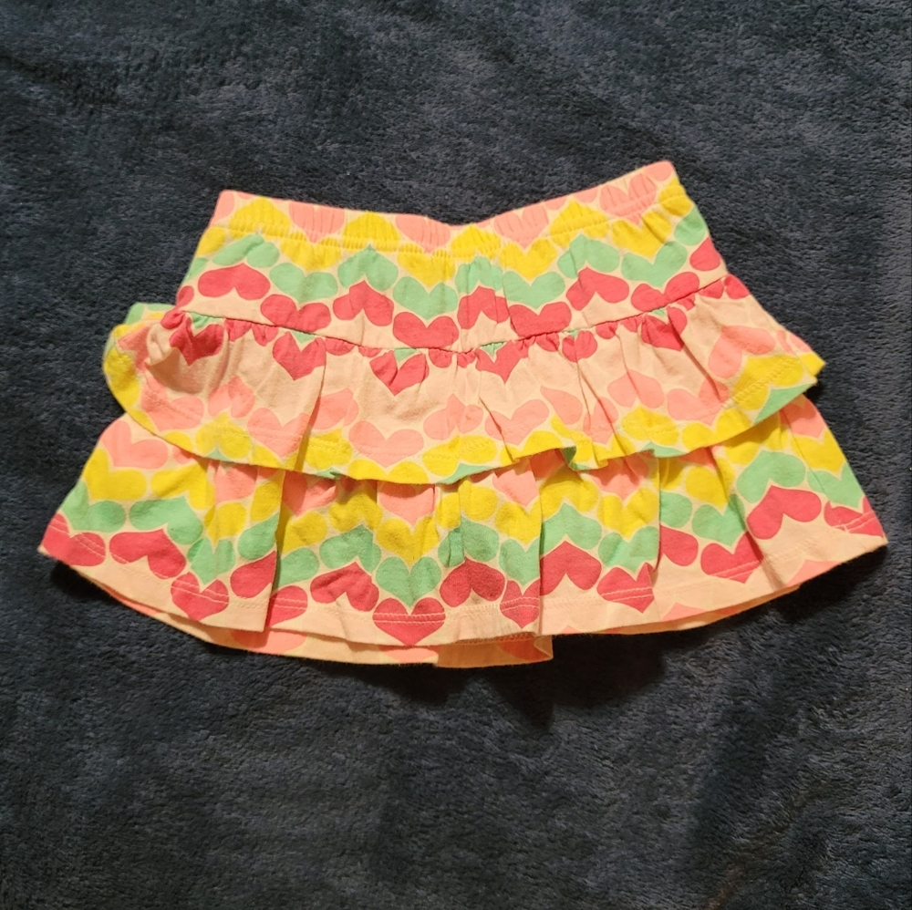 Heart print baby skort 24M